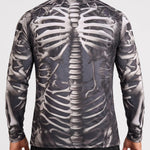 KZZ Men's Halloween 3D Skull Print Long-Sleeve T-Shirt
