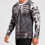 KZZ Men's Halloween 3D Skull Print Long-Sleeve T-Shirt