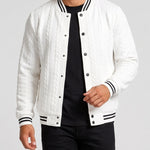 KZZ  Men's Fashion Striped Baseball Jacket