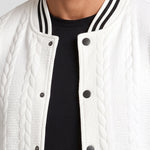 KZZ  Men's Fashion Striped Baseball Jacket