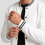 KZZ  Men's Fashion Striped Baseball Jacket