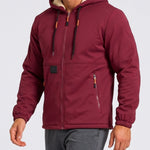 KZZ Men's solid color pullover hooded jacket