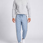 KZZ Men's color-blocked fleece thermal trousers
