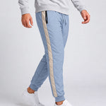 KZZ Men's color-blocked fleece thermal trousers
