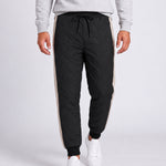 KZZ Men's color-blocked fleece thermal trousers