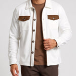 KZZ Men's color-blocked button jacket