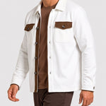 KZZ Men's color-blocked button jacket