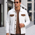 KZZ Men's color-blocked button jacket