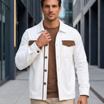 KZZ Men's color-blocked button jacket