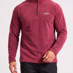 KZZ Men's loose-fitting solid color half-zip warm hoodie
