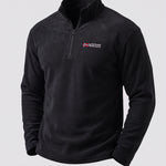 KZZ Men's loose-fitting solid color half-zip warm hoodie
