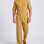 KZZ Men's Casual Button-Up Shirt and Pants Suit