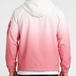 KZZ Men's Gradient Long-Sleeve Hooded Work Jacket