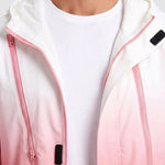 KZZ Men's Gradient Long-Sleeve Hooded Work Jacket