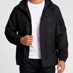 KZZ Men's Gradient Long-Sleeve Hooded Work Jacket