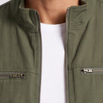 KZZ Men's Retro Loose Long-Sleeved Jacket Casual Work Jacket