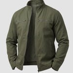 KZZ Men's Retro Loose Long-Sleeved Jacket Casual Work Jacket