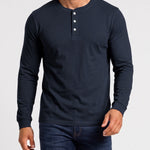 KZZ Men's casual layered top with multiple buttons on the front