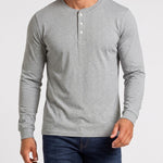 KZZ Men's casual layered top with multiple buttons on the front