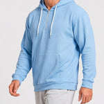 KZZ Men's waffle knit half-zip hoodie