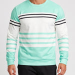 KZZ Men's Simple Striped Classic Long-Sleeve Sweatshirt