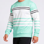 KZZ Men's Simple Striped Classic Long-Sleeve Sweatshirt