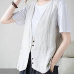 Sleeveless Vest Jacket Casual Loose Women's Waistcoat