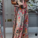 Round Neck Printed Loose Casual Suit