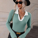 Nadorine Bell Sleeve Lapel Sweater