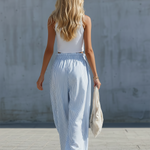 Stylish Casual White Cotton Tank Top