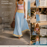 Capri Pastel Maxi Skirt Set Dreamy Coastal Energy