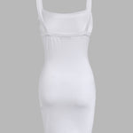 Bandeau Spaghetti Strap Sleevless Mini Dress Casual Slim Fit Bodycon Dress