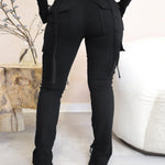 Drawstring Slit Pocket Design Sweatpants