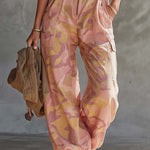 Women's Pink Camouflage Utility Cargo Jumpsuit