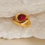 Stylish Irregular Teardrop Ring