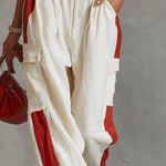 Casual & Stylish White Cargo  Cotton-Linen Pants