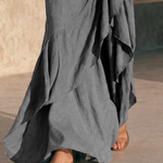 Hazel | Off-Shoulder Ruffle Hem Maxi Dress