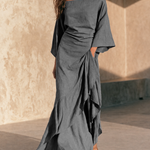 Hazel | Off-Shoulder Ruffle Hem Maxi Dress