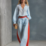Stylish Casual Blue Striped Shirt