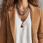 Casual Retro Camel Denim Blazer