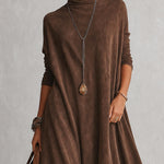 Milly | Lace-Hem Suede Maxi Dress