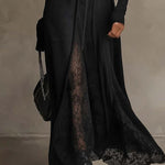 Stella | Ribbed Knit Maxi Dress with Lace