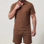 KZZ Retro Polo Shirt + Loose-fitting Shorts