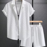 Cedric | Classic Button Shirt and Shorts Summer Set