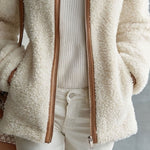 Evelyn | Cozy Sherpa Jacket with Stand Collar
