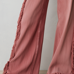Retro Western Star Patch Fringe Wide Leg Women's Jeans