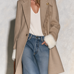 Elegant Vintage-Style Women’s Winter Blend Coat Featuring Asymmetric Fringe Detail