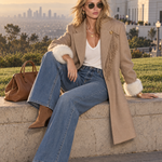 Elegant Vintage-Style Women’s Winter Blend Coat Featuring Asymmetric Fringe Detail