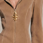 Vintage Washed Camel Denim Hooded Mini Dress