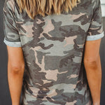 Margovil Camo Short Sleeve Casual Basic Shirt